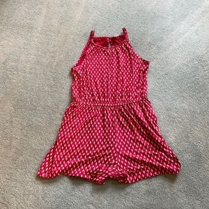 Red and white romper